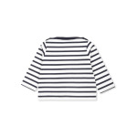 Полосатый топ Petit Bateau с нашивкой-логотипом, синий - фото 2