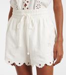 Вышитые льняные шорты Farm Rio, Off-White - фото 4