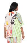 Блуза Ulla Popken, светло-зеленый/белый - фото 3