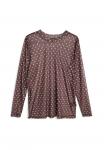 Блуза Zizzi Blouse, Brown W White Dot/Dark Brown - фото