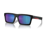 PRADA Прямоугольные солнцезащитные очки в рамке, Black - фото