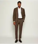 Шерстяные брюки Slim fit Oscar Jacobson, коричневый - фото 2
