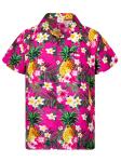 Рубашка King Kameha Pineapple Flowers, розовый - фото