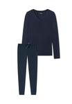 Пижама с длинным рукавом из модала SCHIESSER, темно-синий - фото