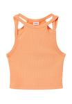 Топ s.Oliver TANK AUS MIT CUT-OUTS, Orange/White - фото 3