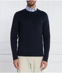 Шерстяной свитер regular fit Calvin Klein, темно-синий - фото