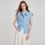 ELLE Рубашка Women's Blue Lapel Moderate - фото 4