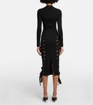 Платье миди с застежкой Christopher Kane, черный - фото 3