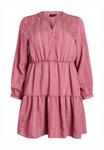 Платье Zizzi MIT STREIFENSTRUKTUR UND ELASTISCHER TAILLE, Roan Rouge/Pink - фото 4