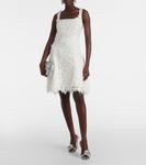 Кружевное мини-платье Marrie Safiyaa, слоновая кость - фото 2