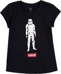 Футболка с принтом для девочек Levi's, Black/Trooper - фото