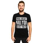 Футболка Что не убивает тебя, дает тебе XP, черная - фото