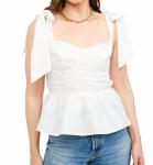 Топ Audrey в цвете айвори Sofie the Label, белый - фото