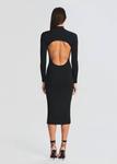 Черное миди-платье Dani с вырезом на спине SER.O.YA - фото 3