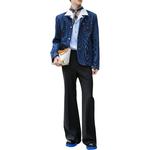 LOUIS VUITTON Стильная джинсовая куртка без воротника, Blue - фото 3