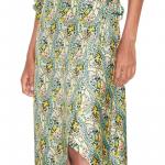 Асимметричная юбка с принтом Tory Burch, зеленый - фото 6