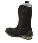 Замшевые ковбойские сапоги Monnalisa, черный - фото 3