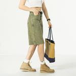 714STREET Джинсовые шорты унисекс, Пыльный зеленый - фото 13