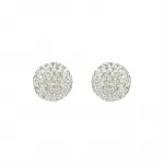 Серьги-гвоздики женские Swarovski, серый - фото