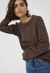 Топ Kaffe KAelena T-Shirt, Chocolate Brown/Dark Brown - фото 4