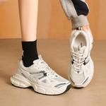 Кроссовки AGSDON Chunky Sneakers Women's Low-top, серебряный - фото 45