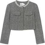 Self-portrait Елочка куртка, Gray Mixed Color - фото