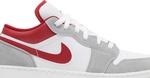 Кроссовки Air Jordan 1 Low SE GS Light Smoke Grey Gym Red, серый - фото 2
