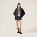 Куртка-Бомбер из прорезиненного поплина Miu Miu, черный - фото 2