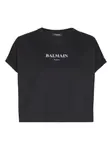 Футболка с логотипом BALMAIN, черный - фото