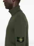 Водолазка в рубчик Stone Island, зеленый - фото 5