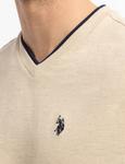 Футболка U.S. Polo Assn Double V-neck, бежевый - фото 2