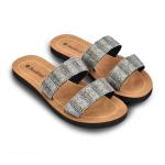 Женские бразильские пляжные шлепанцы черного цвета на резиновой подошве BRASILERAS, черный черный - фото