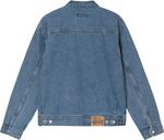 Куртка Stussy Denim Zip Work Jacket 'Washed Blue', синий - фото 3