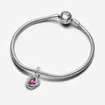 Шарм Pandora October Pink Eternity Circle Dangle, серебро/розовый - фото 2