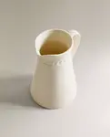Кувшин Zara Home Raised Stoneware Milk, кремовый - фото 3