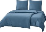 Комплект постельного белья RUIKASI, 4 предмета, 135х200/80x80, синий деним - фото