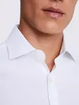 Рубашка Moss Slim Fit Dobby Cotton Blend Stretch Double Cuff, белый - фото 2