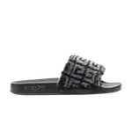 Кроссовки Givenchy Slide '4G - Black Fur', черный - фото