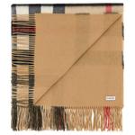 Клетчатый шарф с бахромой Burberry, бежевый - фото 10