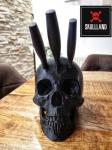Подставка с 3 ножами Череп, черный - фото 2