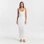 Платье SKIMS Smooth Layers Scoop Neck Long, кремовый - фото 2