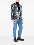 Пиджак с зебровым принтом Roberto Cavalli, черный - фото 2