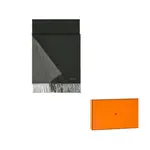 Вязаный шарф унисекс Hermes, черный/серый - фото 3