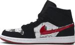 Кроссовки Air Jordan 1 Mid SE Newspaper Air Times, черный - фото 3