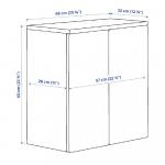 Навесной шкаф Ikea Smastad 60X32X60 см, серый - фото 4