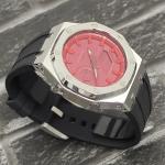 Часы Casio G-Shock Analog-Digital 2100 Series, арт. GA-2100-4A, черный/серебро/красный - фото 3