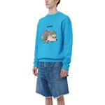 Свитшот с принтом ежика, круглый вырез JW Anderson, синий - фото 6