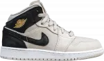 Кроссовки Air Jordan 1 Retro Mid GS Light Bone, серый - фото