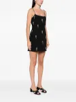 Мини-платье с украшенными бретелями Simkhai, черный - фото 3