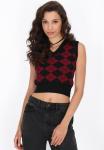 Топ myMo ROCKS Top, Black Burgundy/Black - фото